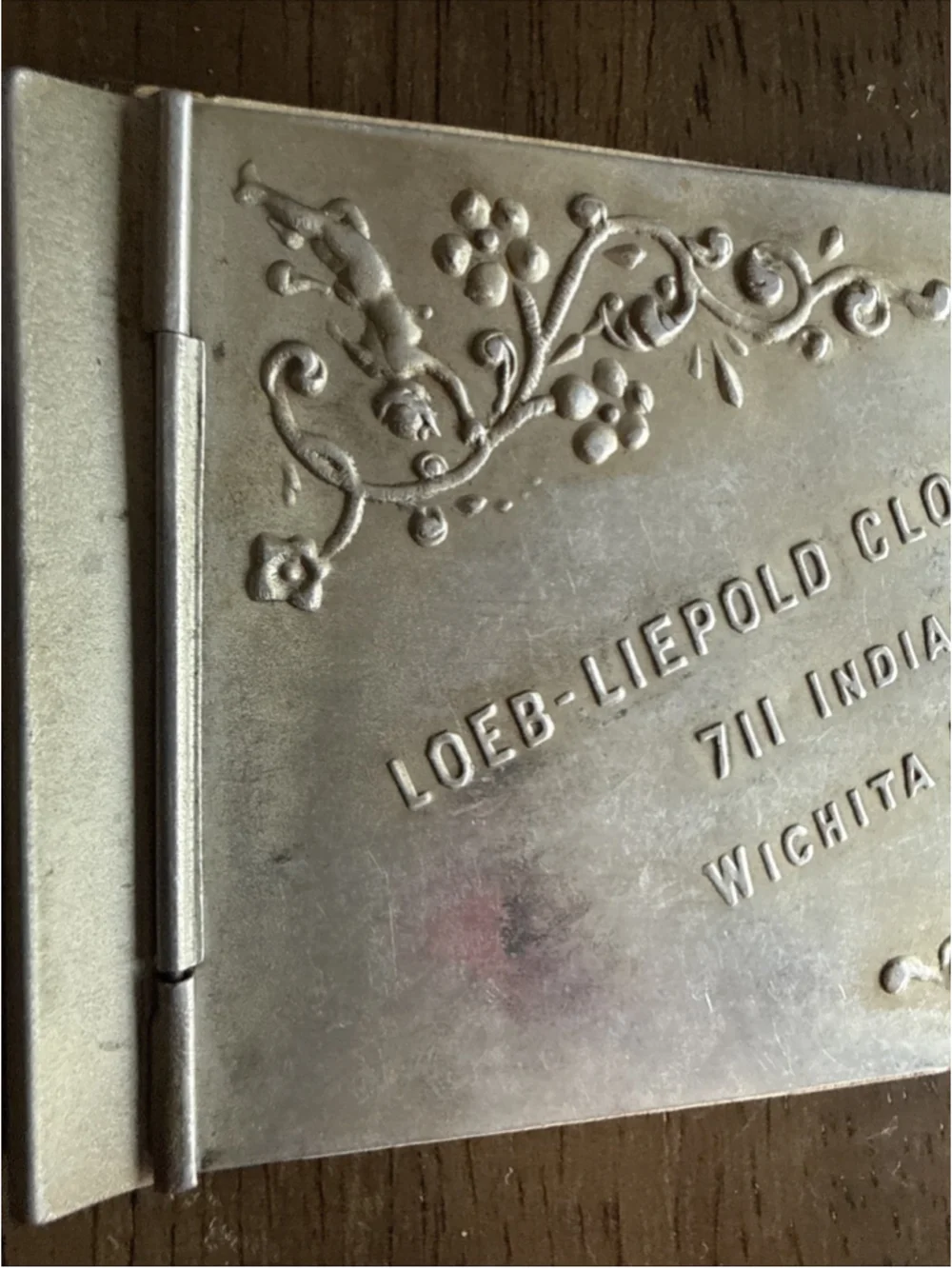 1909 Notebook/Pocket Holder Pat. April 25,1899 Engraved C.M Marks